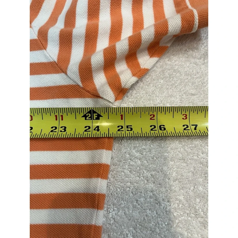 Polo‎ Ralph Lauren Shirt Mens XL Cotton Polo Golf Short Sleeve Orange White Pony